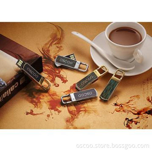 Metal silver usb memory stick twister